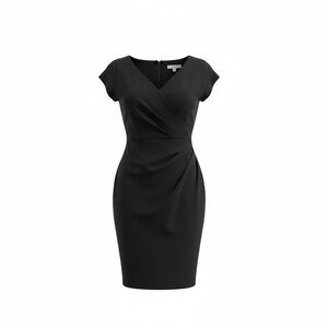 Adrianna Papell Sheath Dress with ruched waist in Black - Size 16W